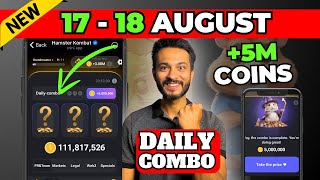 17 August Daily Combo  Hamster Kombat Daily Combo for 17  18 August  Daily Combo Today [upl. by Traggat]