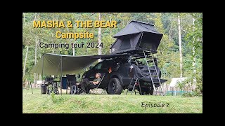 MASHA amp THE BEAR CAMPSITE  Camp Tour 2024  7 campsites in 7 days [upl. by Yraccaz]