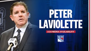 NYR vs FLA Peter Laviolette Postgame Media Availability  May 24 2024 [upl. by Alinoel31]