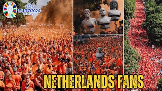 Netherlands Fans Painted Germany Orange Ahead of 21 Win vs Poland in Euro 2024 Group D [upl. by Delp]