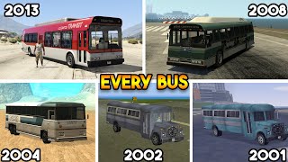 EVERY BUS FROM EVERY GTA GAME  GTA 5 VS GTA 4 VS GTA SAN ANDREAS VS GTA VICE CITY VS GTA 3 [upl. by Ninnetta]