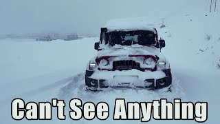 Stuck Alone In Crazy Snow Storm  Solo Travel Is Very Risky  Mahindra Thar DCVExpeditions [upl. by Posehn]