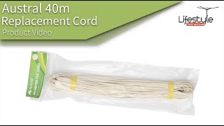 Austral 40m Replacement Clothesline Cord Pack Product Video [upl. by Nena369]