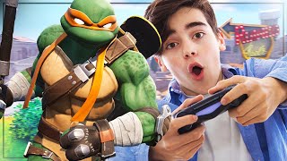 TROLLING ANGRY KID WITH NEW NINJA TURTLE SKINS quotGLITCHquot ON FORTNITE Funny Fortnite Trolling [upl. by Savell]