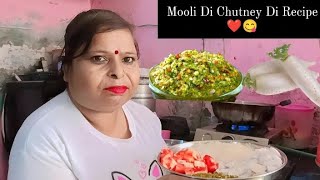 Mooli Di Chutney Da Recipe ❤️😋 Bhabhi Ranjit Kaur  Jinda Hans  shivshaktihans16 💜🫰 [upl. by Ayanal]