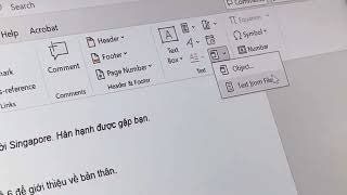 Insert then Object then Text from file for combining word documents [upl. by Drexler]