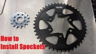 How to install sprockets on 201316 ZX6r [upl. by Ainoyek]