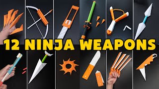 AMAZING 12 ORIGAMI PAPER NINJA WEAPONS [upl. by Hyacinthe]