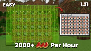 Easiest Minecraft MelonPumpkin farm 121 Java and Bedrock [upl. by Marney]