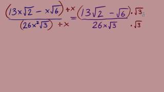 Rationalizing the Denominator Part 3 of 7 [upl. by Hcirdeirf81]