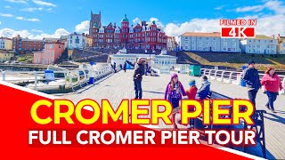 CROMER PIER  Full tour along the Pier in Cromer Norfolk England  4k Virtual Walk [upl. by Eriam]