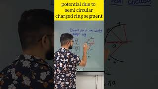 Potential due to semicircular charged ring segment  Class 12 physics ch2  ssp sir [upl. by Enrak]