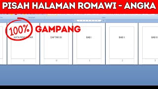 Video Tutorial Cara Memisahkan Halaman Romawi dan Angka di Word [upl. by Oinotnanauj]