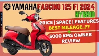 YAMAHA FASCINO 125 FI HYBRID 2024  PRICE  FEATURES  OWNERSHIP REVIEW [upl. by Martella]