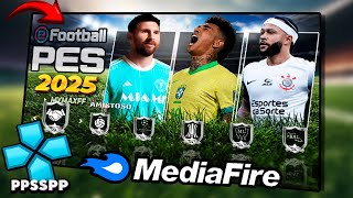 EFOOTBALL 2025 PPSSPP  Emulador de PSP BRASILEIRÃO E EUROPEU RUMO AO ESTRELATO 100 ATUALIZADO [upl. by Enahpad]