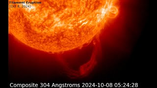 Filament Liftoff and CME 1082024  SolarHamcom [upl. by Pinzler540]