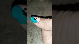 Nail polish art simplenailartdesignsathome ytshorts viralvideo [upl. by Llehcam8]