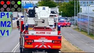 tårnby brandvæsen KDOW P1  HLF M2  TMF S1 brandbil i udrykning feuerwehr einsatzfahrt [upl. by Ellirpa262]