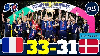 France vs Denmark Handball Live Play by Play  Final  EHF EURO 2024 [upl. by Norak]