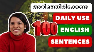 BASIC ENGLISH SENTENCES FOR BEGINNERS  SPOKEN ENGLISH IN MALAYALAM  DAILY USE ENGLISH SENTENCES [upl. by Esylle619]