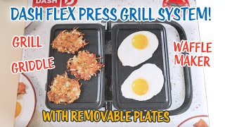 NEW Dash Flex Press Grill System REVIEW MultiMaker Grill Griddle Waffle [upl. by Purity]