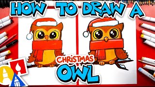 How To Draw A Christmas Owl [upl. by Eidas]