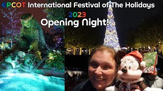 EPCOT’s International Festival of the Holidays 2023 OPENING NIGHT We were there and ITS WONDERFUL [upl. by Nauqal]