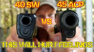 40 SampW vs 45 ACP Which one is more powerful [upl. by Gilson]