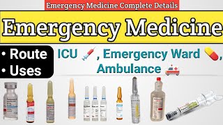 Emergency medicine  Emergency injection list and uses in hindi  Emergency drugs [upl. by Geis337]