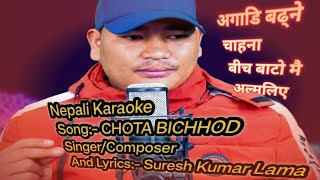 Chota Bichhod Nepali Karaoke Lyrics A MustWatch [upl. by Blader]