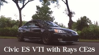 Honda Civic ES VTI with Rays CE28  Shandys Personal Taste [upl. by Assili]