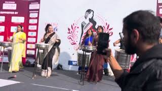 The saree run event by Taneira  Tata product drums tamtebeats rythmes [upl. by Gaylor]