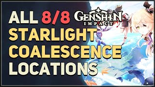 All 8 Starlight Coalescence Locations Genshin Impact [upl. by Monafo]