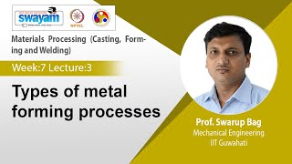 Lec 36 Types of metal forming processes [upl. by Yenduhc]