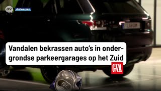 Vandalen bekrassen auto’s in ondergrondse parkeergarages op het Zuid [upl. by Amity]