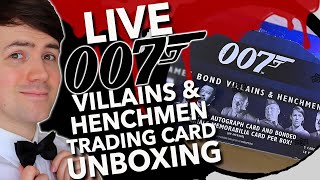 LIVE UNBOXING  007 Villains amp Henchmen Trading Cards  INCLUDES AUTOGRAPHED CARDS [upl. by Lias876]