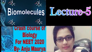 Rapid Revision of Biomolecules Enzymes Part2Lecture5NEET 2020ByAnju Maurya [upl. by Enegue803]