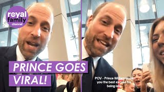 Watch the Moment Prince William Goes Viral for Excusing Students Lateness [upl. by Uba897]