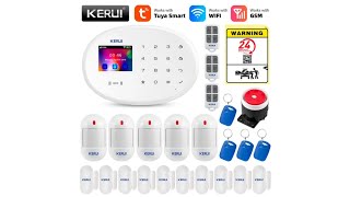 KERUI Tuya Smart WIFI GSM Alarm System Coupon Inside [upl. by Pilloff]