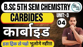 Carbides  कार्बाइड  Types of Carbides  bsc 5th semester chemistry  Carbides bsc 5th sem [upl. by Rowell]