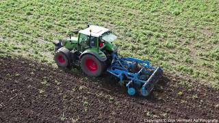 Groenbemester cultivatoren  Fendt 313  Lemken kristall 9  Cultivating greencrop [upl. by Torrell]