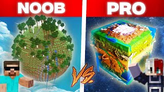 NOOB vs PRO ILLEGAL PLANETS BUILD BATTLE MINECRAFT [upl. by Ahsiki867]