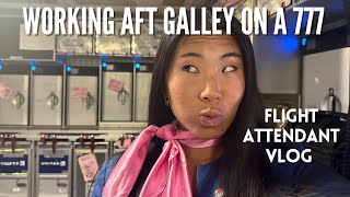 Working AFT GALLEY to LONDON 🎡💂🏼‍♂️🇬🇧  international flight attendant vlog [upl. by Ynelram308]