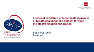 Talks  Spin textures Magnetism meets Plasmonics 2024  Maxim MOSTOVOY Groningen [upl. by Feigin]