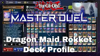 YuGiOh Master Duel Rokket Dragon Maid Deck Profile [upl. by Llehsem]