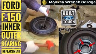 F150 Inner and outer wheel bearing replacement 1995 Ford F150 [upl. by Nenerb158]