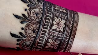 Easy 3D Style Floral Henna Design  Simple Bridal Mehndi  Bhrwa Mehndi  सुंदर मेहंदी डिजाइन [upl. by Budd]