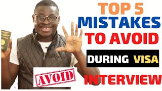 Top 5 Mistakes People do Inside the Visa interview Roomf1 b1b2 j1 m1 visa [upl. by Aneda678]