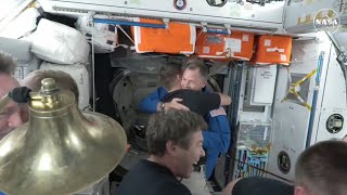 NASAs SpaceX Crew9 enters space station after docking [upl. by Dimah]