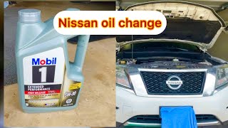 CAMBIO DE ACEITE Nissan pathfinder 2014 oilchange nissan [upl. by Ydnahs335]